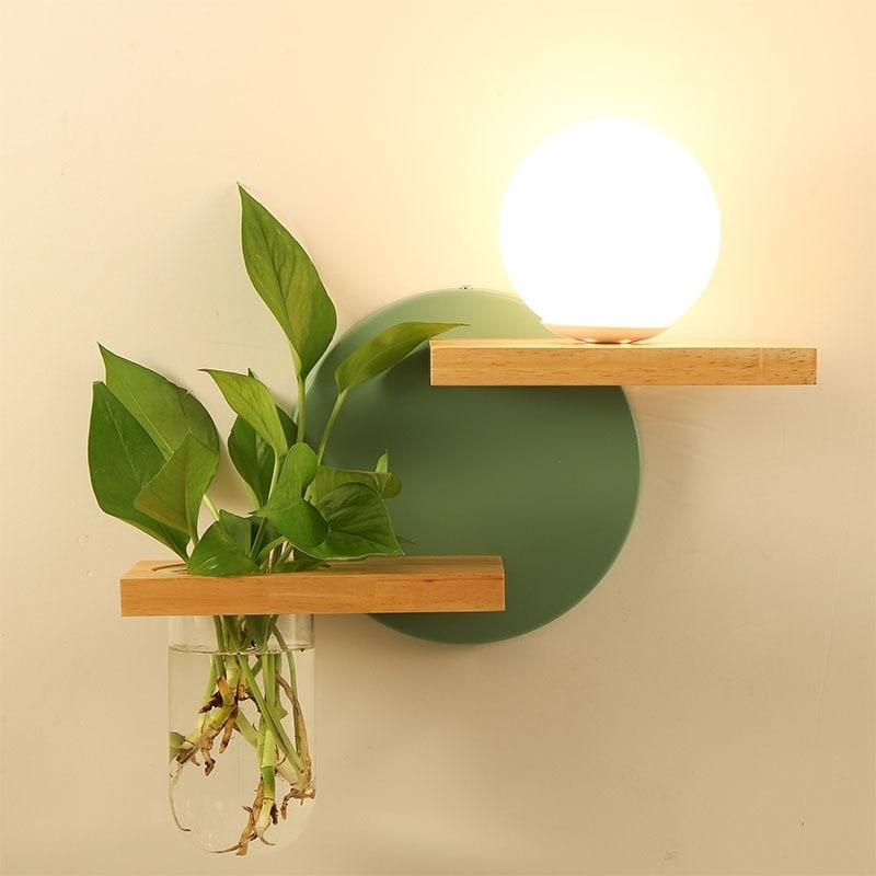 Lyla - LED-Lampe mit Pflanzgefäß & Regal