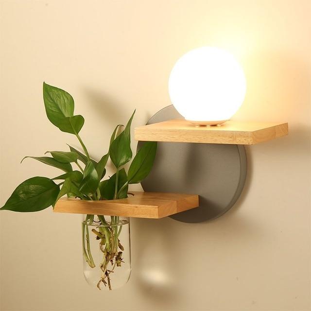 Lyla - LED-Lampe mit Pflanzgefäß & Regal