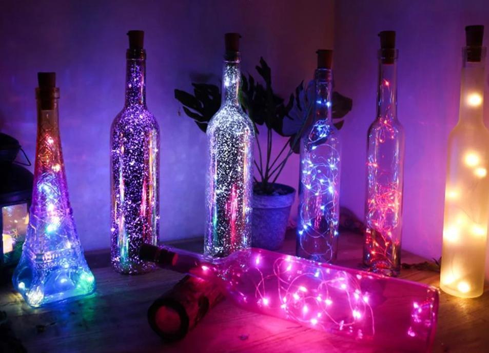 Brightly - LED-Weinflaschen-Lichterkette